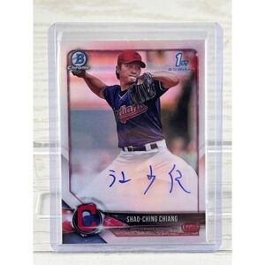 Shao Ching Chiang 2019 Chrome 1st Bowman Autograph Refractor Baseball Card